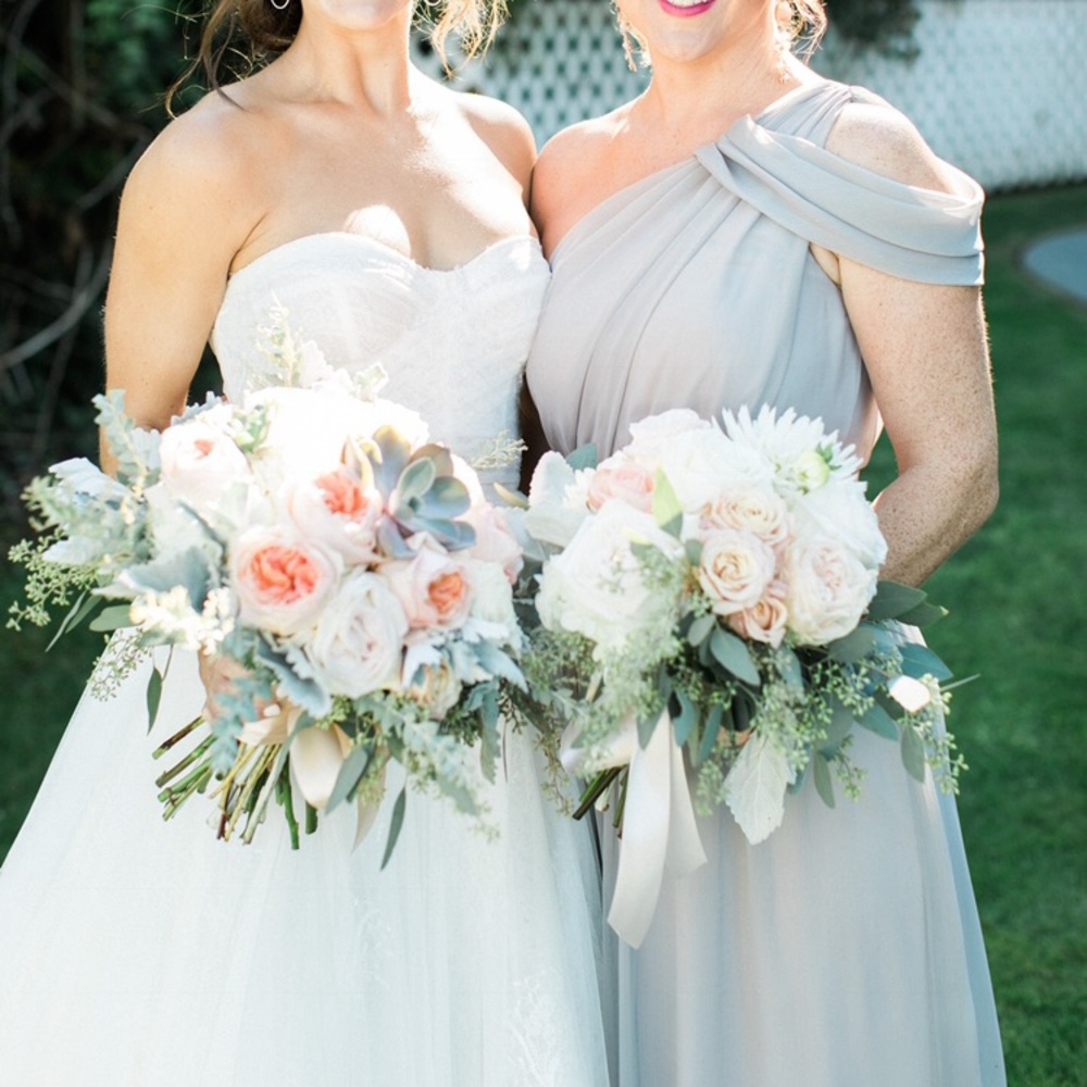 Grey/light purple bridesmaid dress - size 6